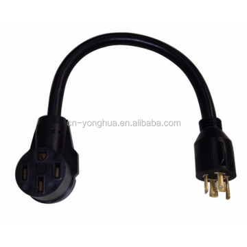 Bloqueo de giro de 4 puntas 30A L14-30p Macho a RV 50A 14-50R Cable de adaptador de generador femenino